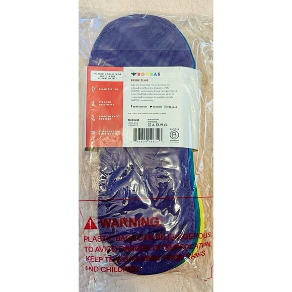 6-Pack Rainbow Bombas 2021 Pride Collection Medium Unisex No-Show NEW - Picture 4 of 5